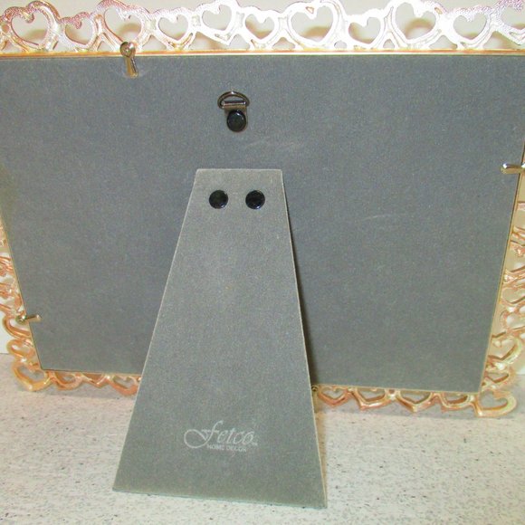 *FETCO Rose Gold Hearts and Rhinestones Double Display Table Top Picture Frame - Picture 7 of 8
